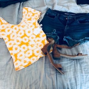 Sunflower Crop Top